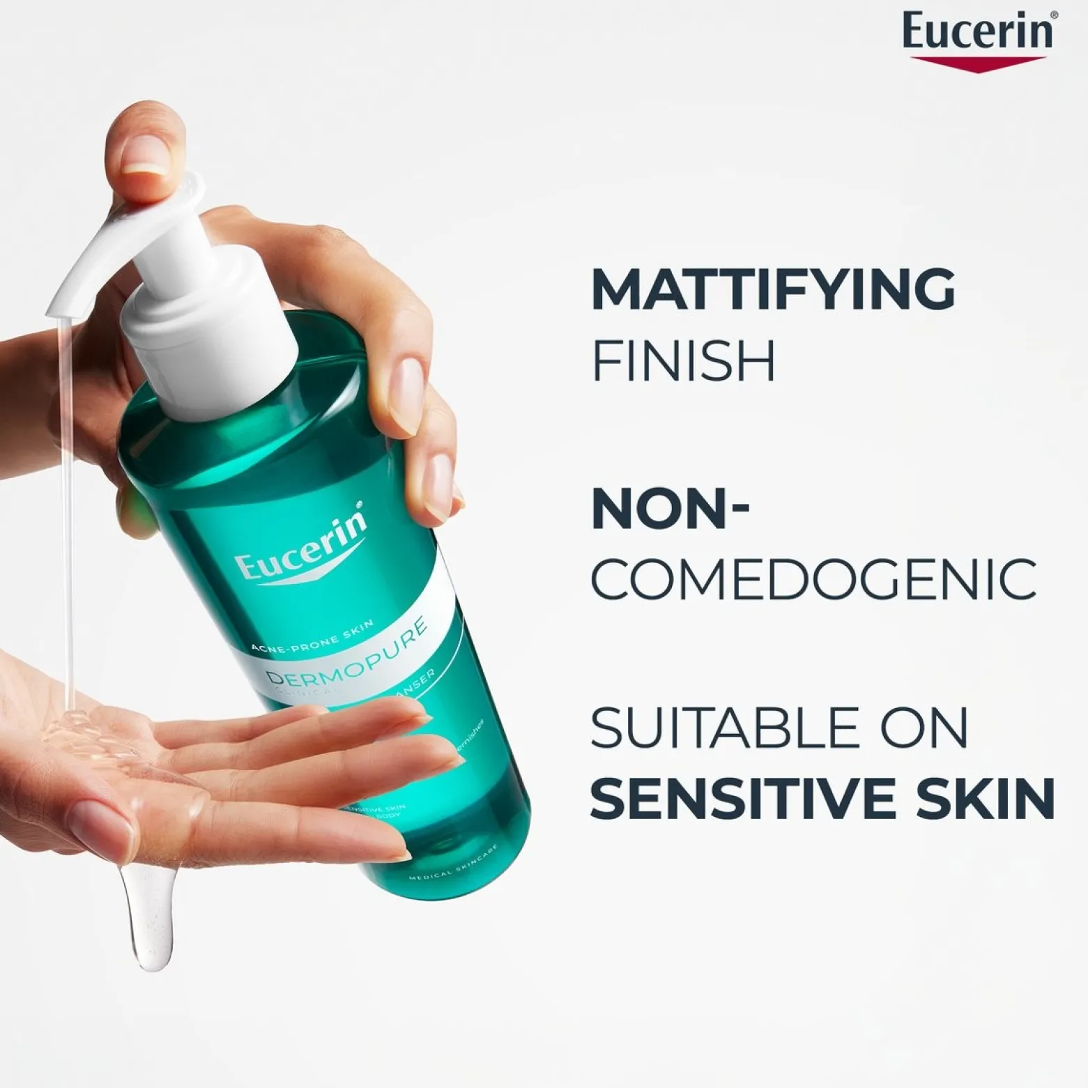 Eucerin DERMOPURE Clinical Purifying Cleansing Gel Acne-Prone Skin 400ml (13.53floz)