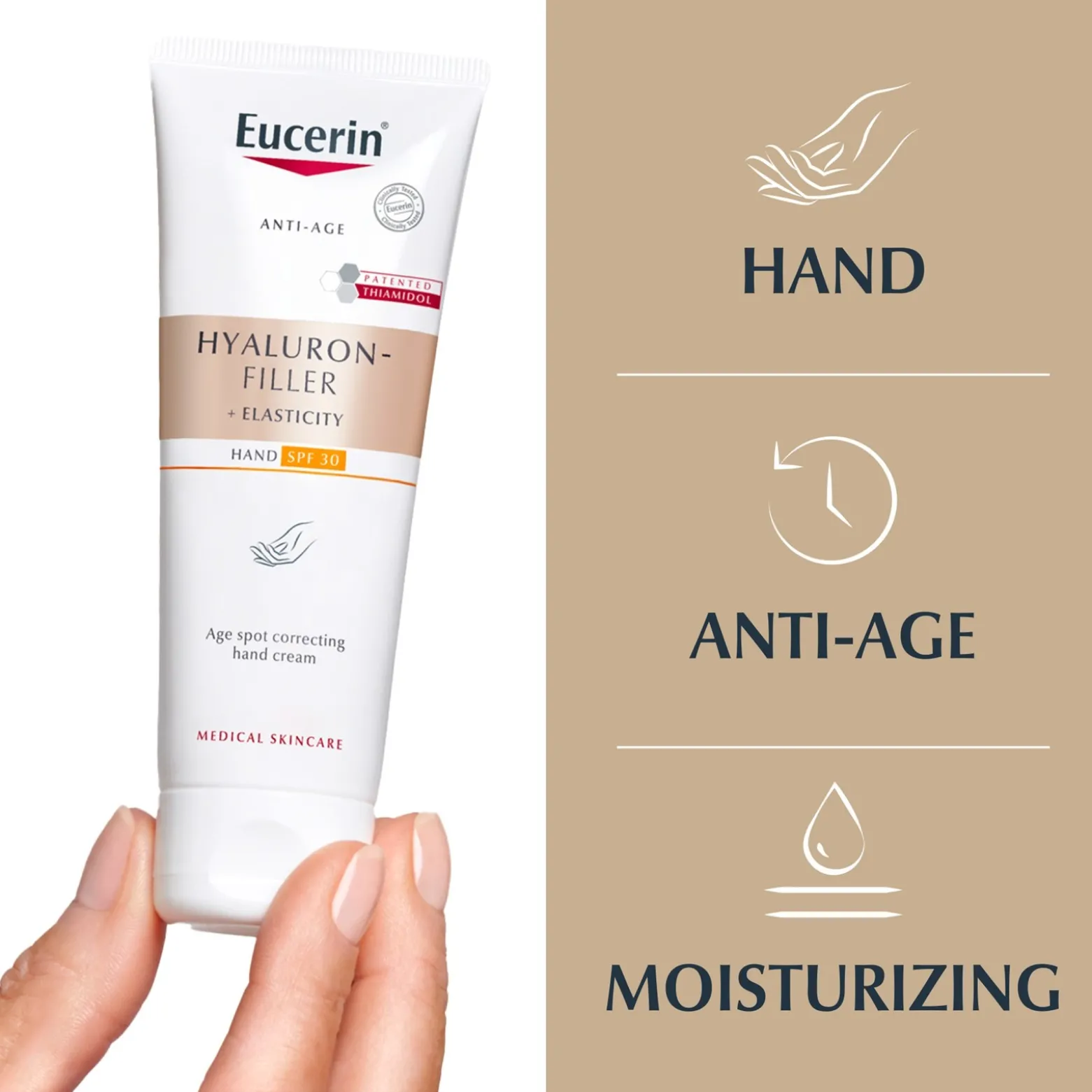 Eucerin Hyaluron-Filler + Elasticity Correcting Hand Cream SPF30 Dark Spots 75ml (2.54floz)