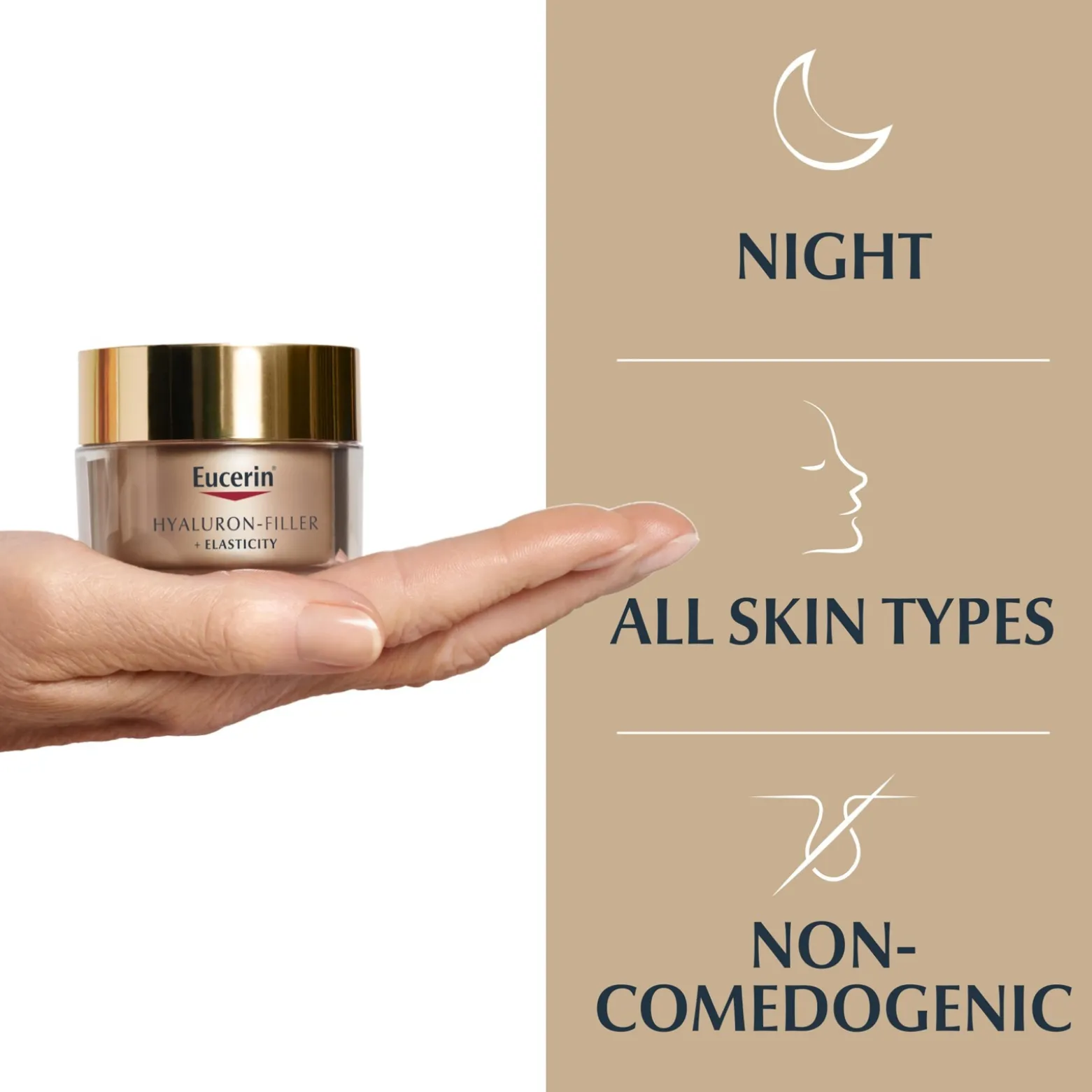Eucerin Hyaluron-Filler + Elasticity Night Cream Anti-Aging 50ml (1.69floz)
