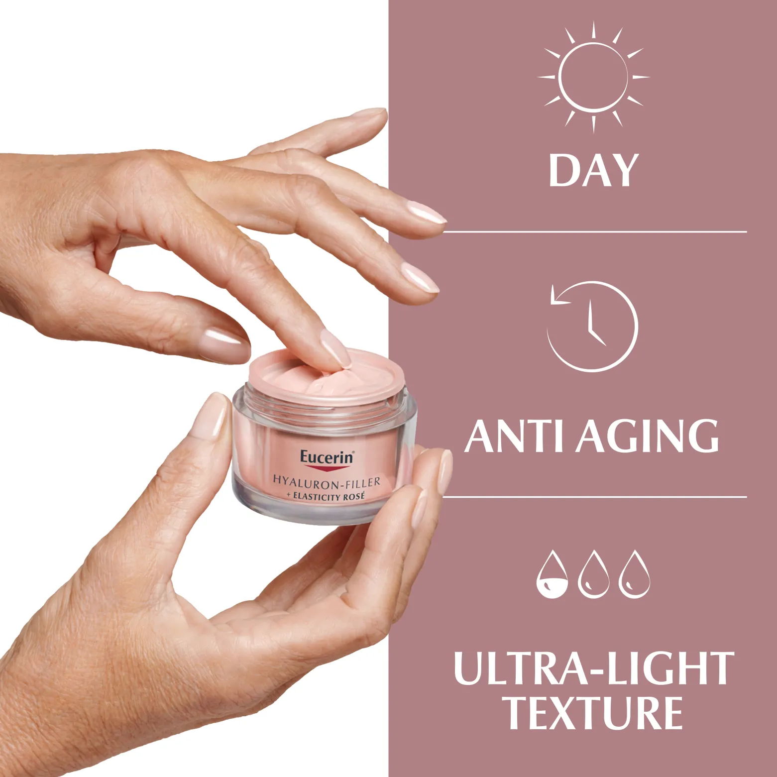 Eucerin Hyaluron-Filler + Elasticity Anti-Aging Day Cream Rosé SPF30 50ml (1.69floz)