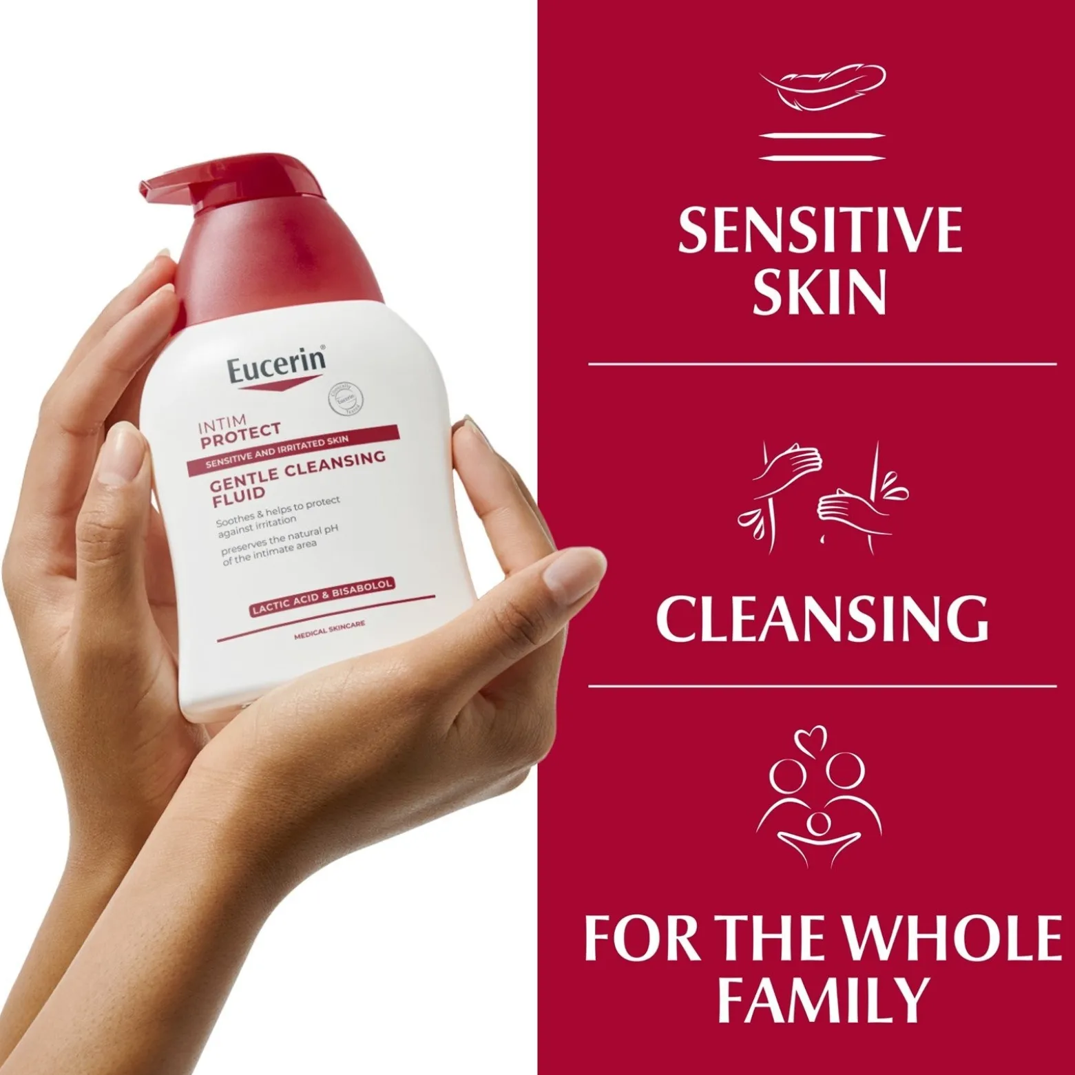 Eucerin Intim-Protect Gentle Cleansing Fluid 250ml (8.45floz)