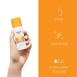 Eucerin Oil Control Sun Gel-Cream Dry Touch SPF50+ Sunscreen 50ml (1.69floz)