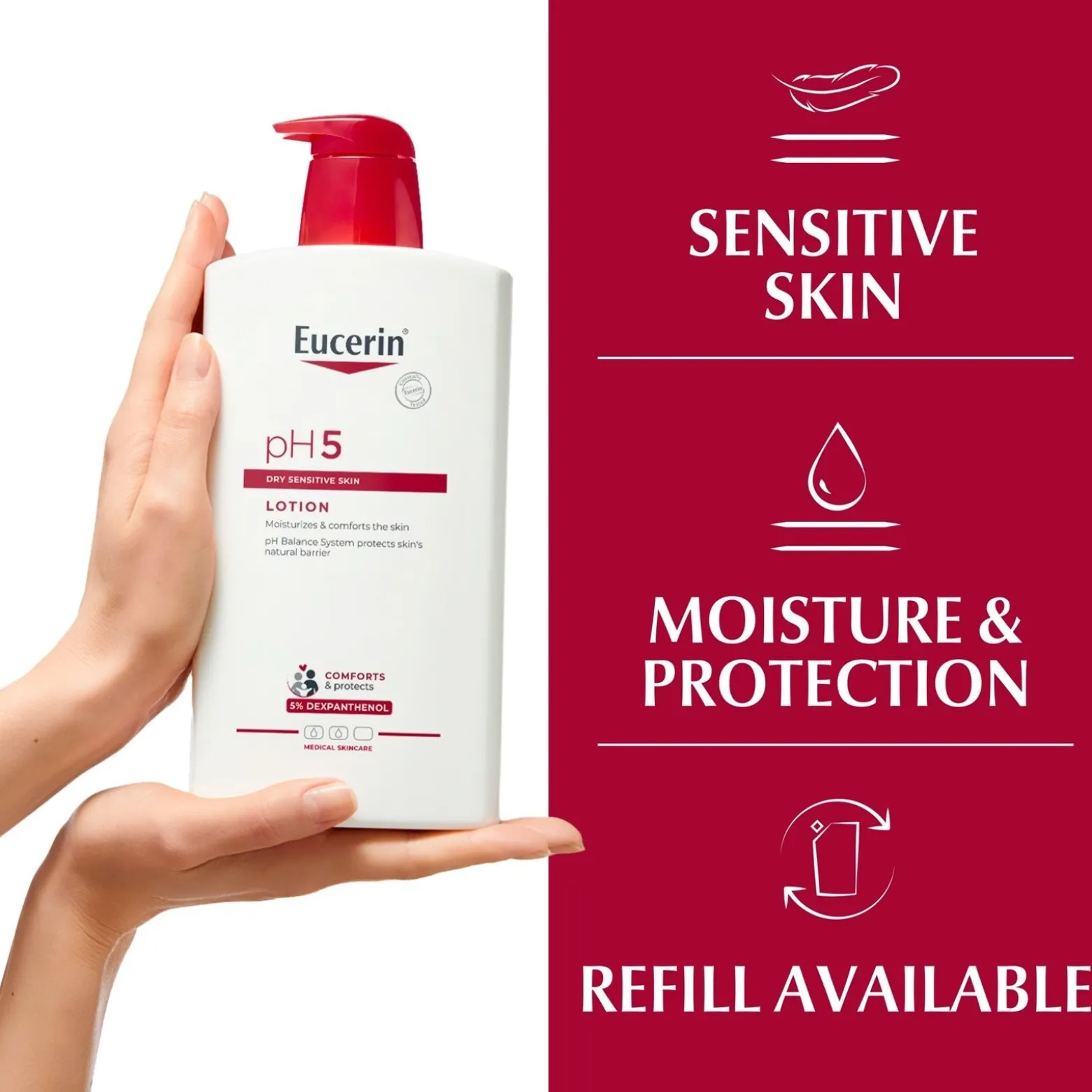 Eucerin pH5 Lotion Sensitive Skin 1L (33.81floz)