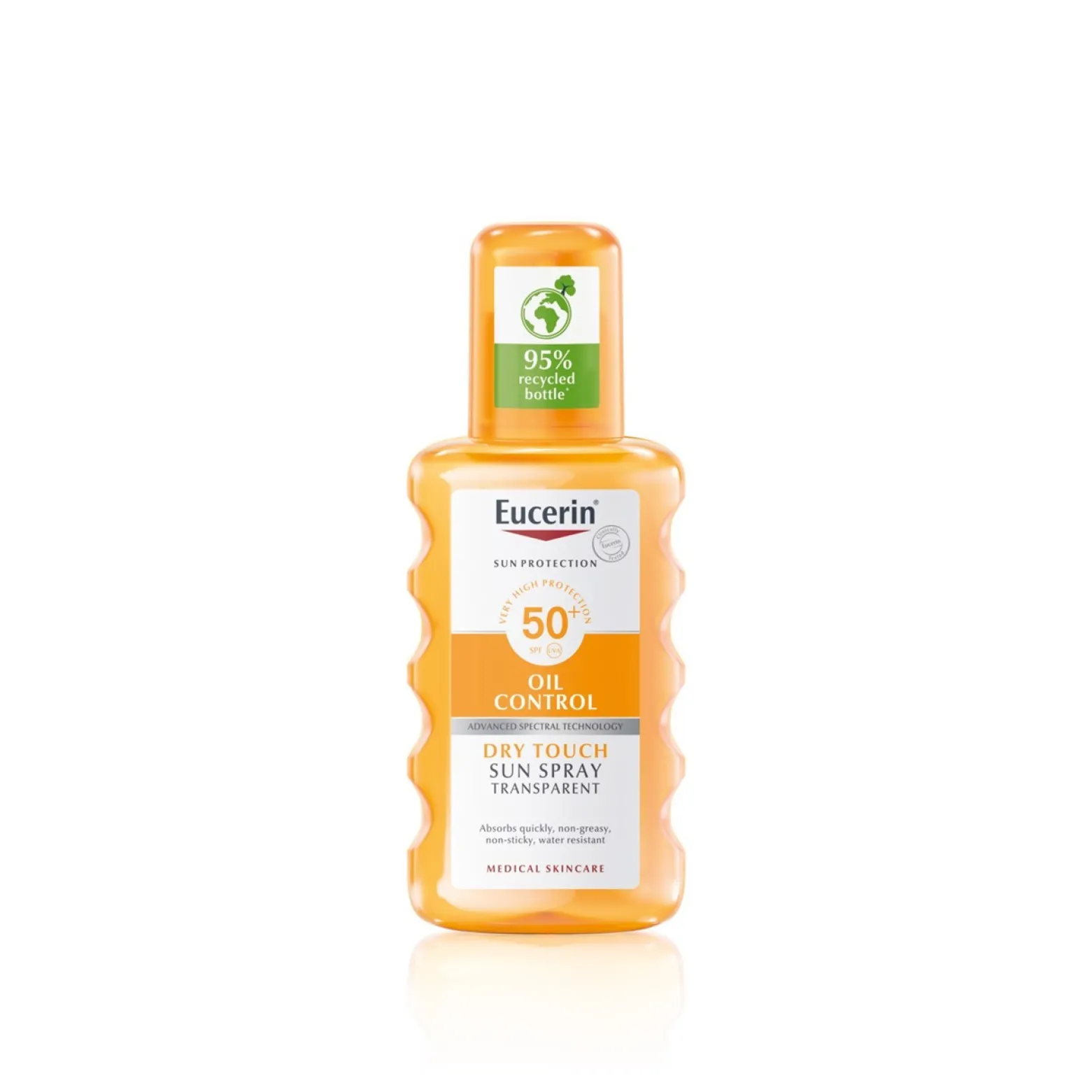 Eucerin Sun Oil Control Dry Touch Sun Spray Transparent SPF50+ Sunscreen 200ml (6.76floz)