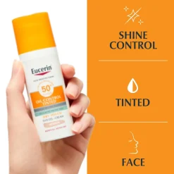 Eucerin Sun Oil Control Tinted Gel-Cream Dry Touch SPF50+ Medium Sunscreen 50ml (1.69floz)