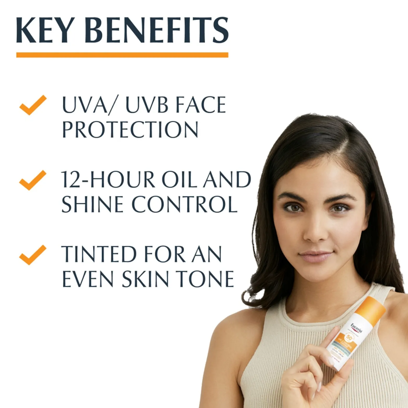 Eucerin Sun Oil Control Tinted Gel-Cream Dry Touch SPF50+ Light 50ml (1.69floz)