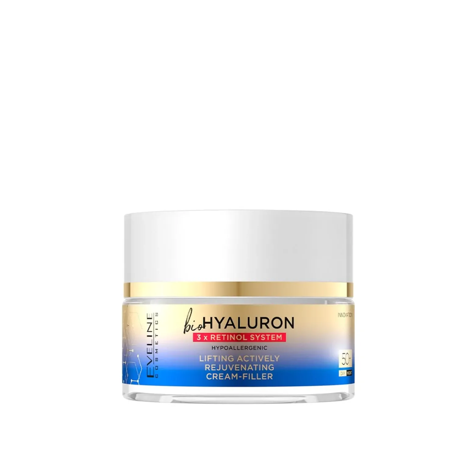 Eveline Cosmetics BioHyaluron 3x Retinol System 50+ Lifting Actively Rejuvenating Cream 50ml (1.76floz)