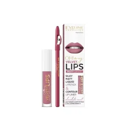 Eveline Cosmetics Oh! My Velvet Lips Matt Lip Kit 13 Brownie Biscotti