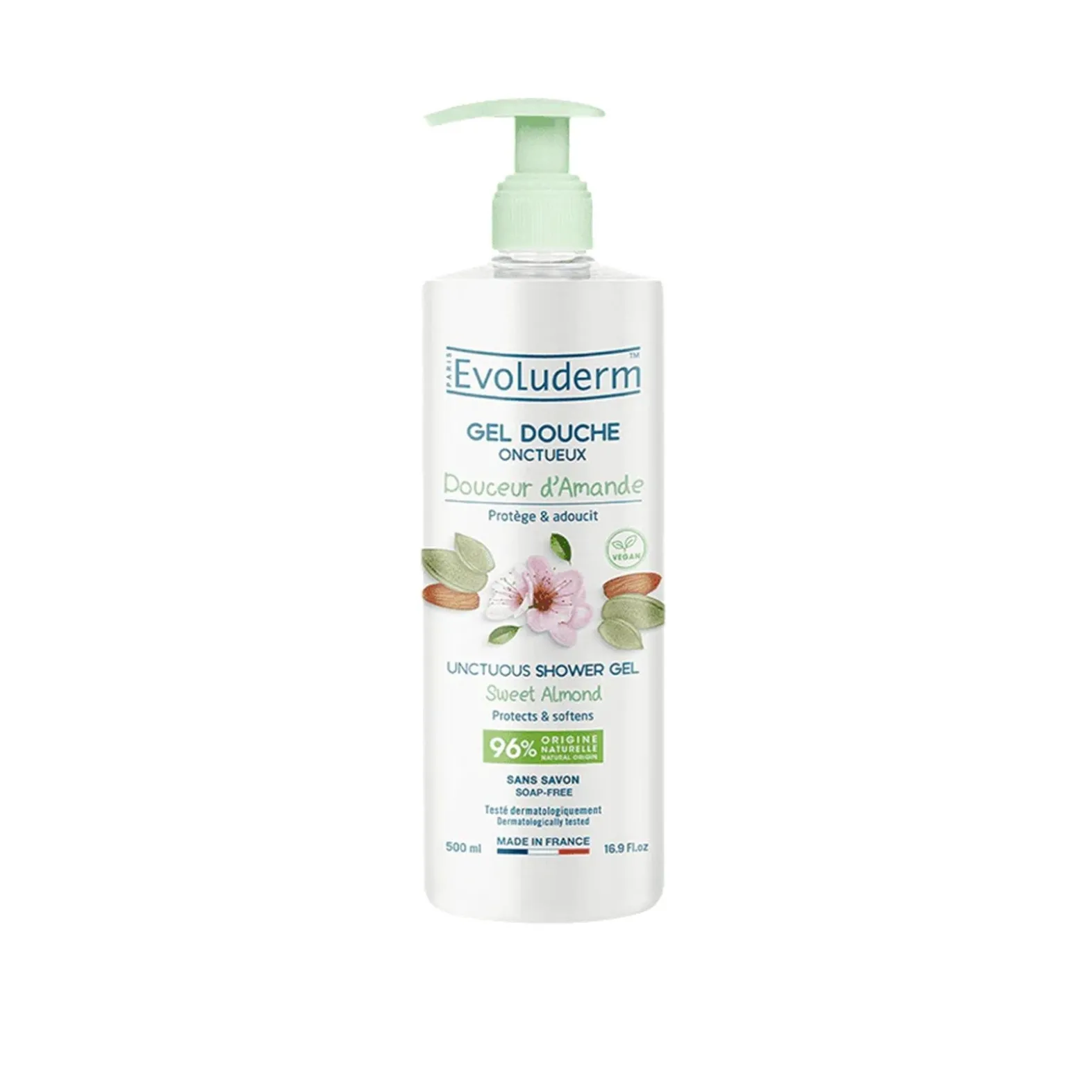 Evoluderm Douceur d'Amande Unctuous Shower Gel 500ml (16.9floz)