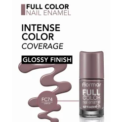Flormar Full Color Nail Enamel 74 Greige 8ml (0.27floz)
