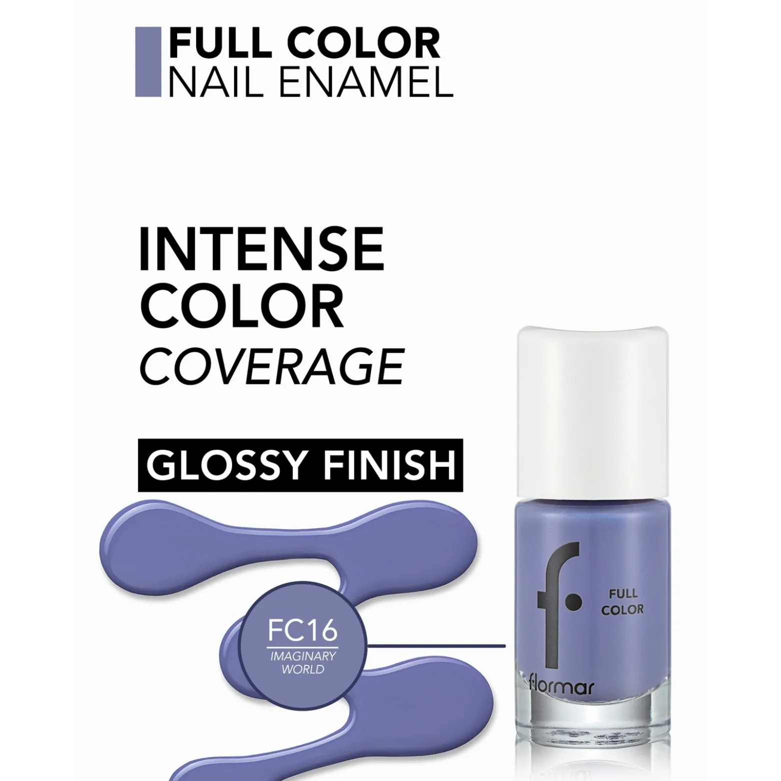 Flormar Full Color Nail Enamel 16 Imaginary World 8ml (0.27floz)