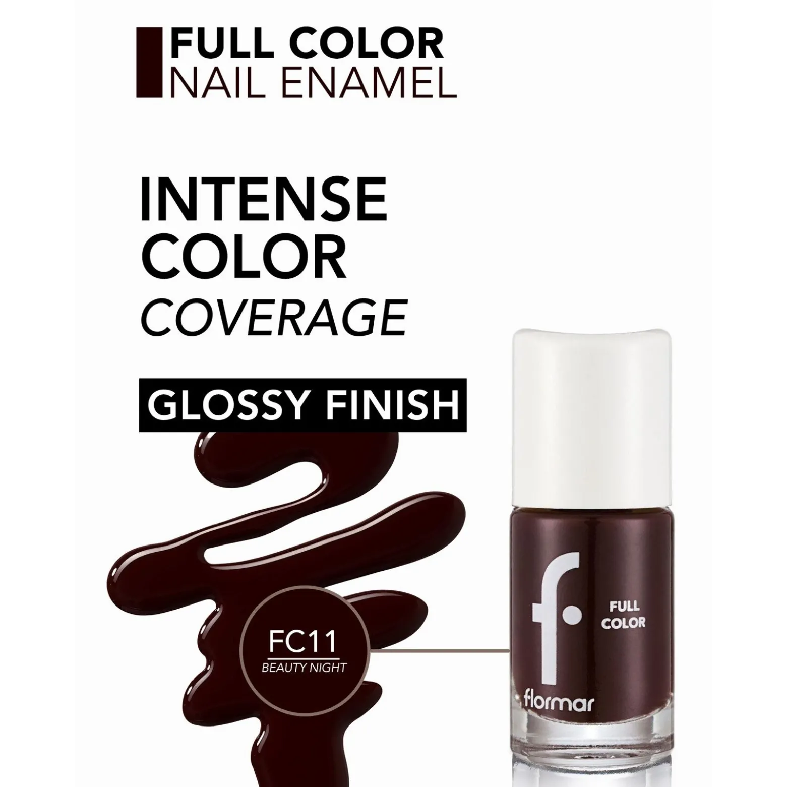 Flormar Full Color Nail Enamel 11 Beauty Night 8ml (0.27floz)