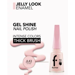 Flormar Jelly Look Nail Enamel 43 Icy Pink 11ml (0.37floz)