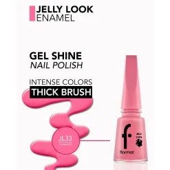 Flormar Jelly Look Nail Enamel 33 Flamingo 11ml (0.37floz)