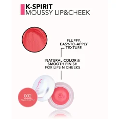 Flormar K-Spirit Moussy Lip & Cheek 002 Peach Souffle 5g (0.17oz)
