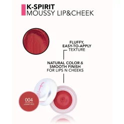 Flormar K-Spirit Moussy Lip & Cheek 004 Jammy Red 5g (0.17oz)