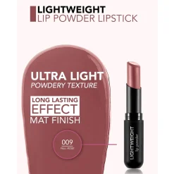 Flormar Lightweight Lip Powder Ultra Light Lipstick 09 Fall Rose 3g (0.10oz)