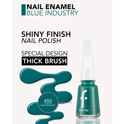 Flormar Nail Enamel 450 Blue Industry 11ml (0.37floz)