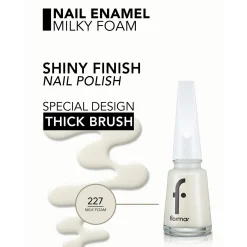 Flormar Nail Enamel 227 Milk Foam 11ml (0.37floz)