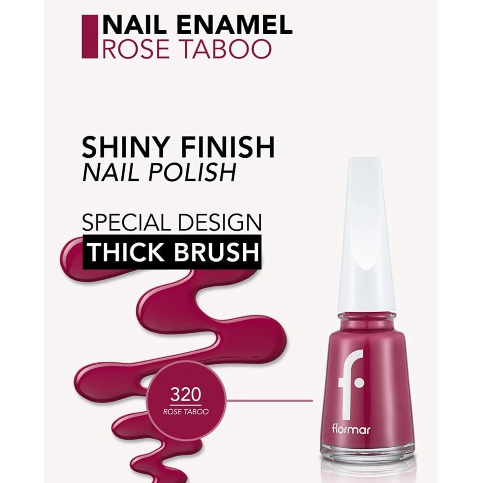 Flormar Nail Enamel 320 Rose Taboo 11ml (0.37floz)