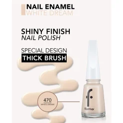 Flormar Nail Enamel 470 White Dream 11ml (0.37floz)