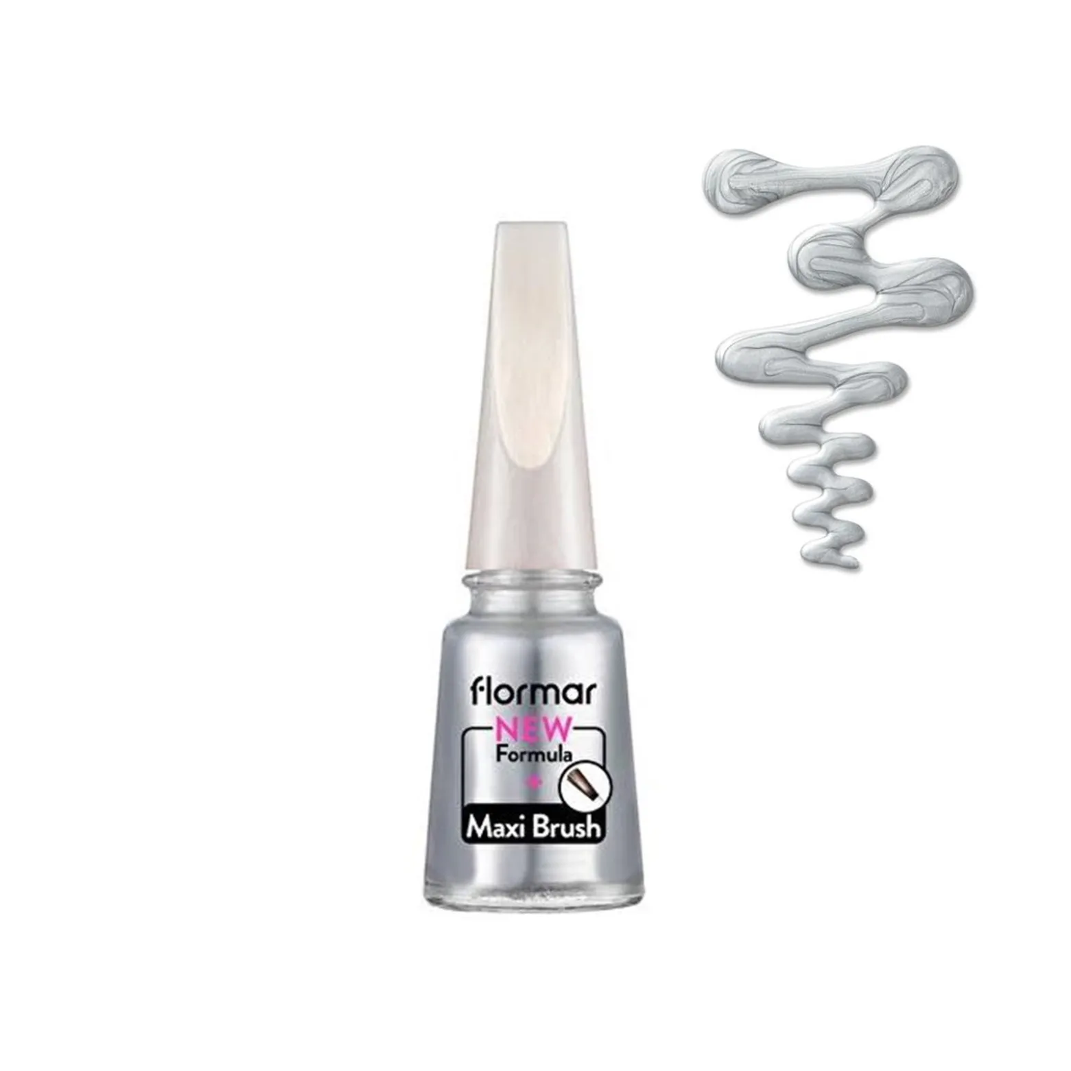 Flormar Pearly Nail Enamel 390 Stylish Silver 11ml (0.37floz)