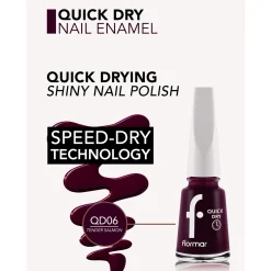 Flormar Quick Dry Nail Enamel 08 Tender Salmon 11ml (0.37floz)