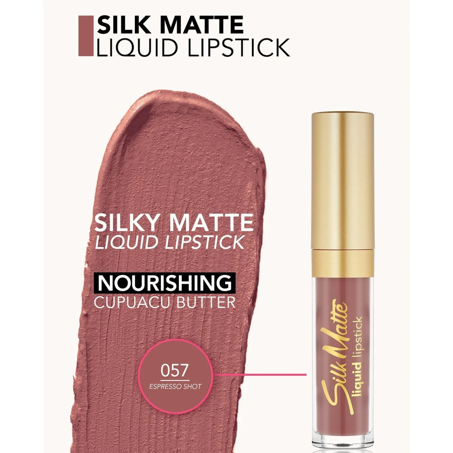 Flormar Silk Matte Liquid Lipstick 57 Espresso Shot 4.5ml (0.15floz)