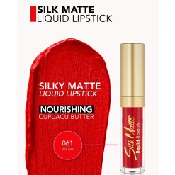 Flormar Silk Matte Liquid Lipstick 61 Red Kiss 4.5ml (0.15floz)