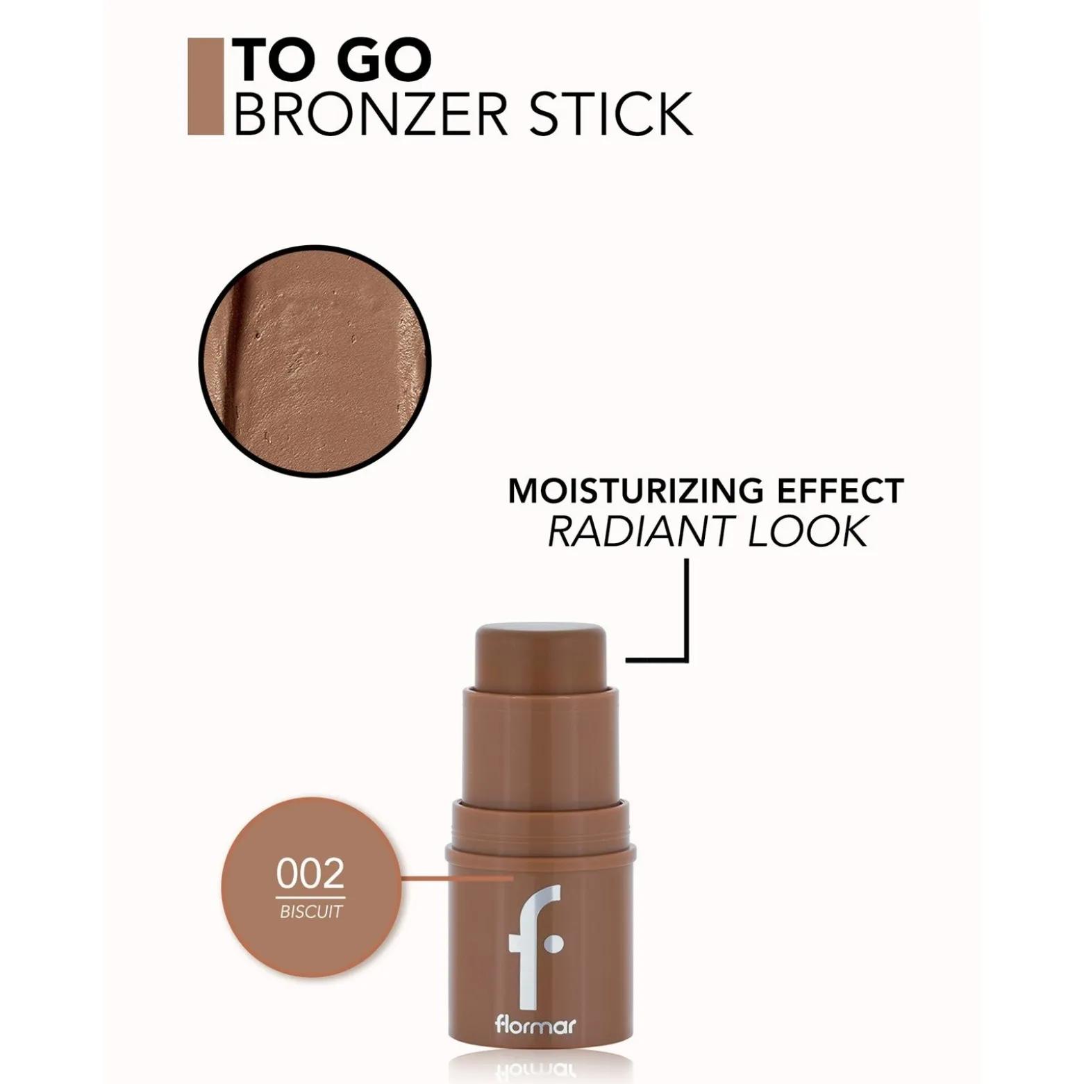 Flormar To Go Bronzer Stick 02 Biscuit 4.5g (0.16oz)