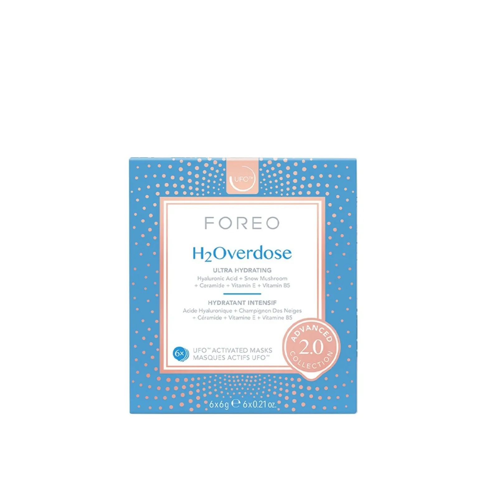 FOREO UFO™ Activated Facial Mask H2Overdose 2.0 6x6g (0.21oz x6)