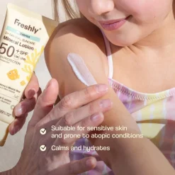 Freshly Cosmetics Pediatrics D+ Natural Suncare Mineral Lotion SPF50+ 100ml (3.38floz)