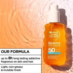 Garnier Ambre Solaire Advanced Sensitive Hydrating Sun Water SPF50 150ml (5.07floz)
