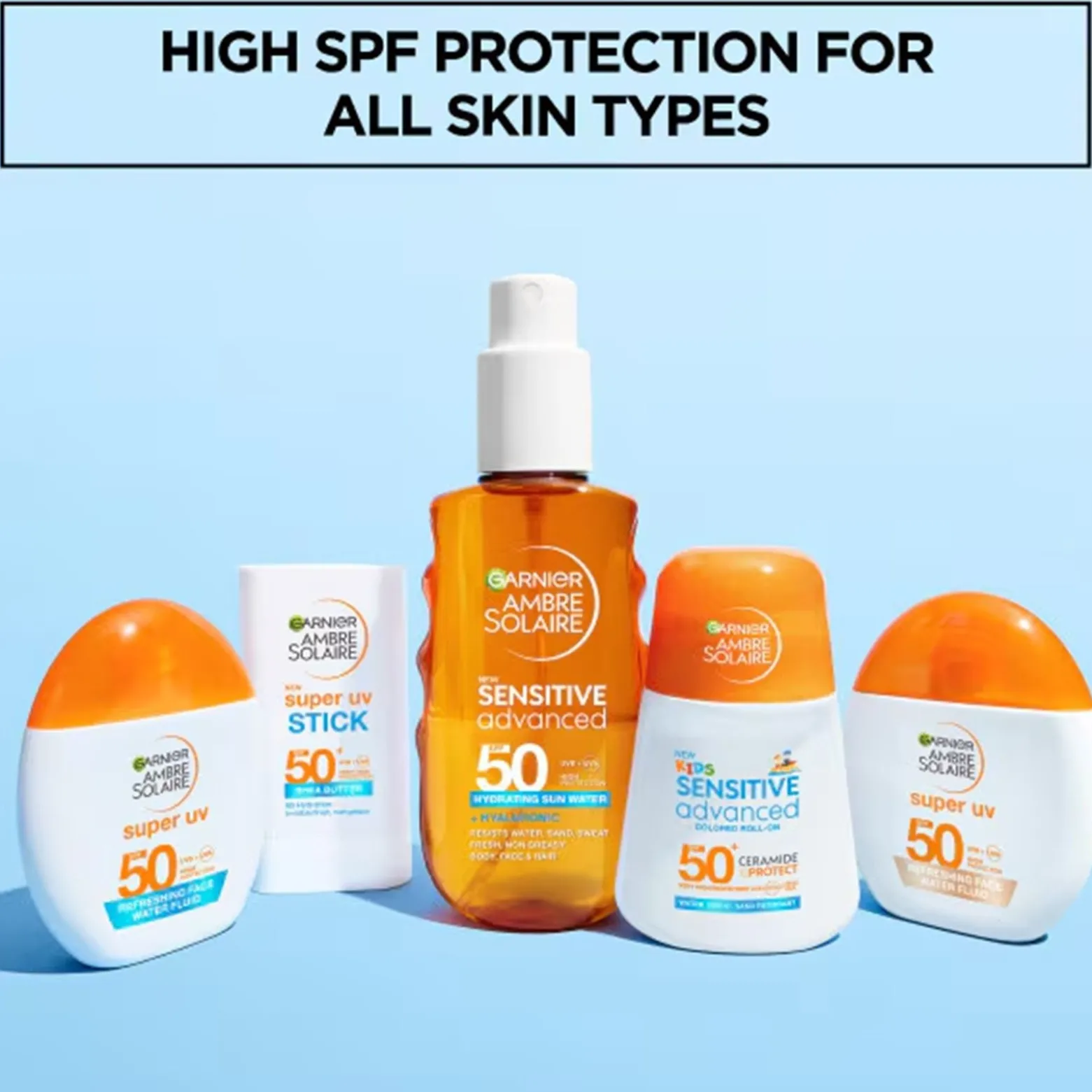 Garnier Ambre Solaire Super UV Refreshing Face Water Tinted Fluid SPF50 40ml (1.35floz)