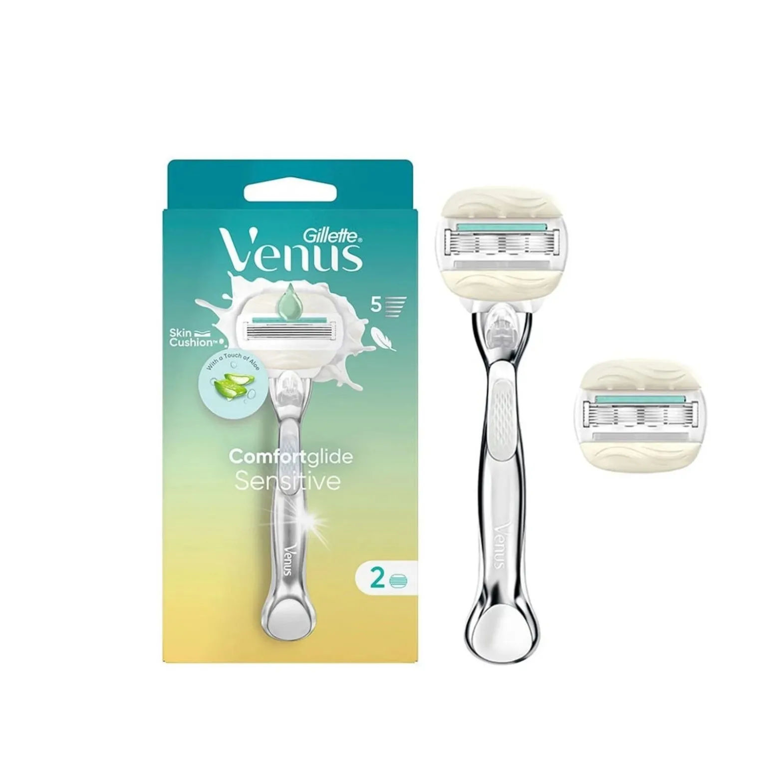 Gillette Venus ComfortGlide Sensitive Razor + 1 Replacement Blade