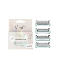 Gillette Venus Satin Care For Pubic Hair And Skin Replacement Blades x4