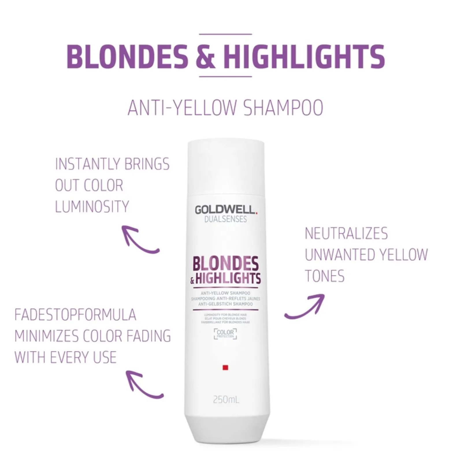 Goldwell Dualsenses Blondes & Highlights Anti-Yellow Shampoo 250ml (8.45floz)