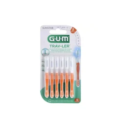 GUM Trav-Ler Reusable Interdental Brush ISO 2 x6