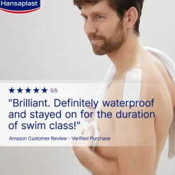 Hansaplast Med+ Aqua Protect 4XL Sterile Waterproof Wound Plasters x5