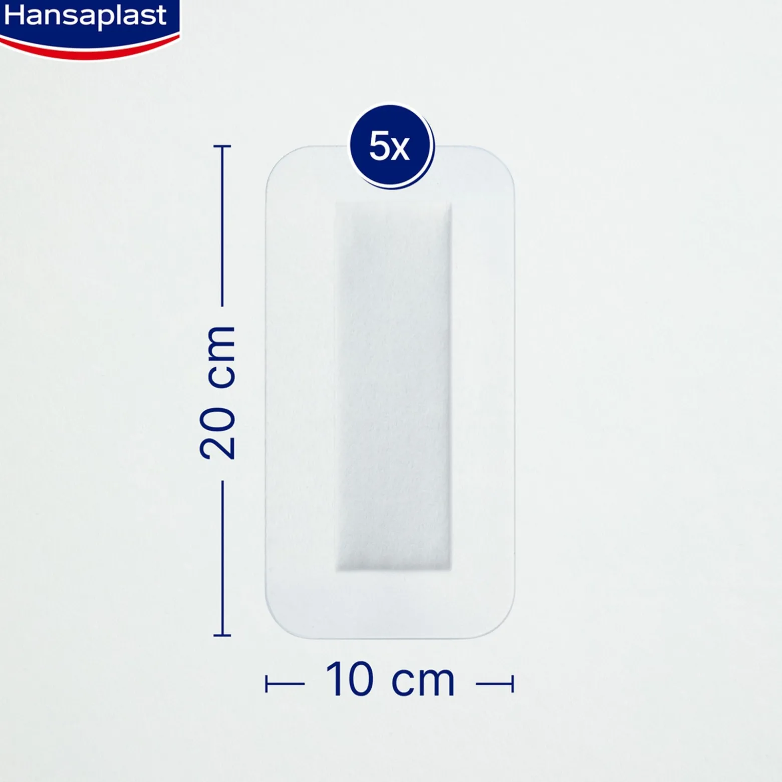Hansaplast Med+ Aqua Protect 4XL Sterile Waterproof Wound Plasters x5