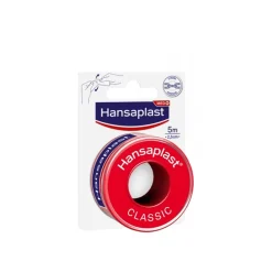 Hansaplast Med+ Classic Fixation Tape 5mx2.5cm (5.5ydx1.0in)