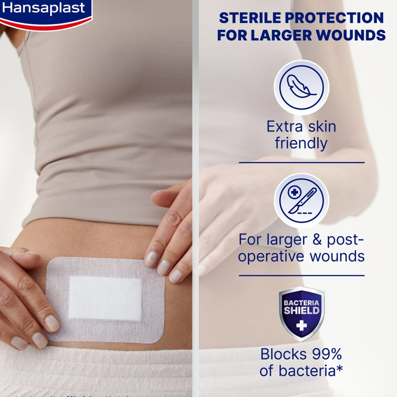 Hansaplast Med+ Sensitive XXL Sterile Plasters x5