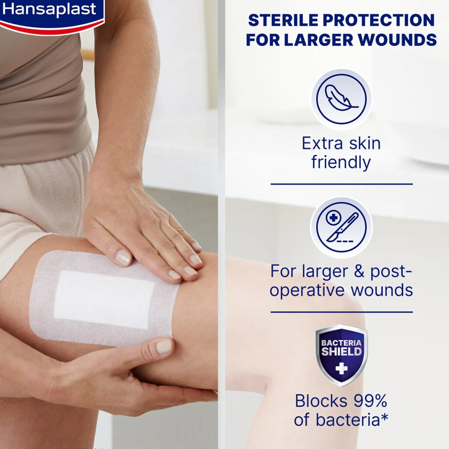 Hansaplast Med+ Sensitive 3XL Sterile Plasters x5