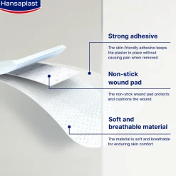 Hansaplast Med+ Sensitive 3XL Sterile Plasters x5