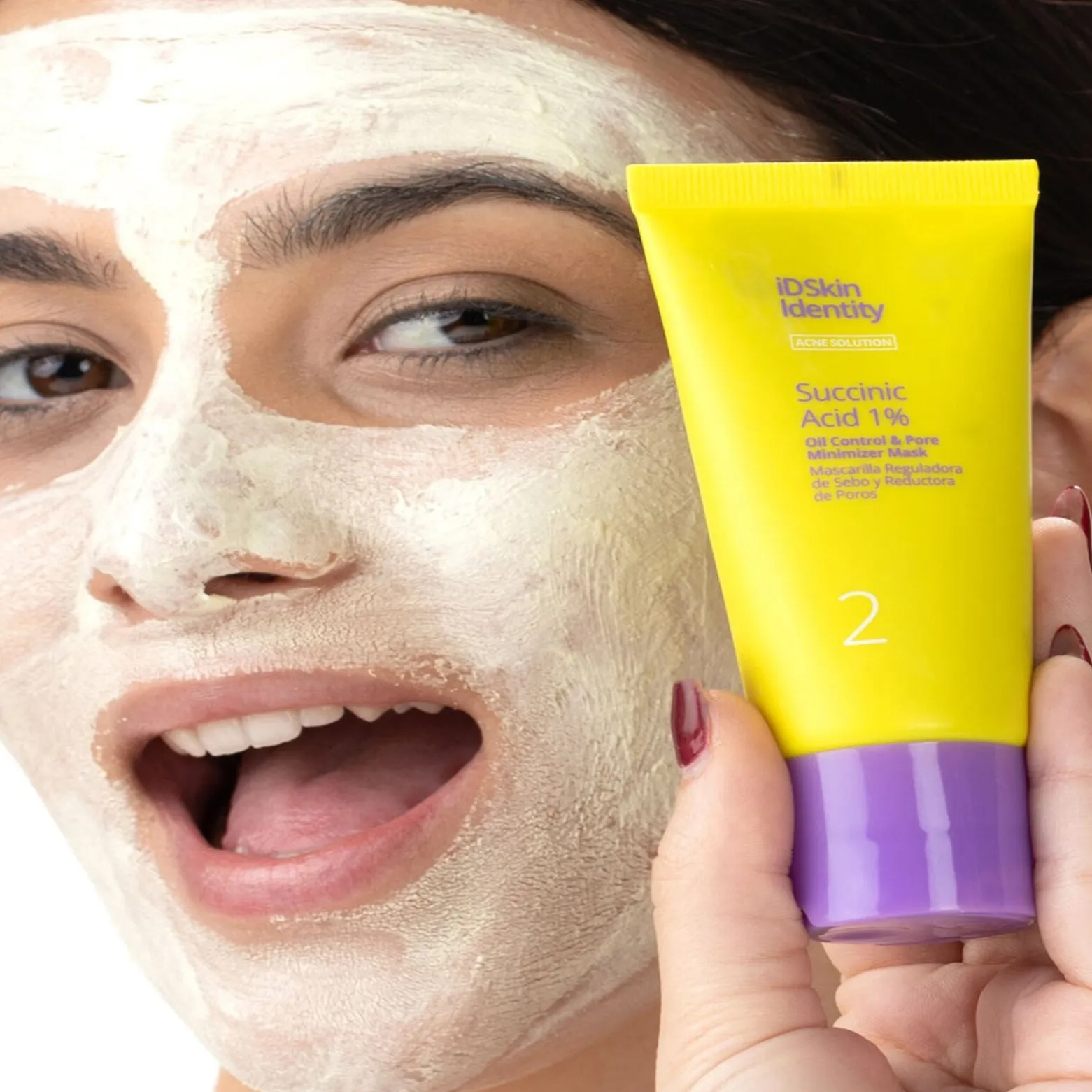 iD Skin Identity Acne Solution Succinic Acid 1% Oil Control & Pore Minimizer Mask 50ml (1.7floz)