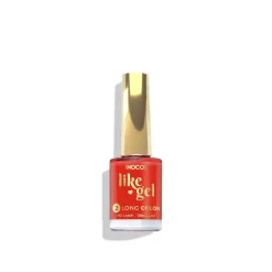 INOCOS Like Gel 2 Long Color Nail Polish 123 Coral Red 11ml (0.37floz)