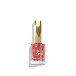 INOCOS Like Gel 2 Long Color Nail Polish 157 Red Glitters Mix 11ml (0.37floz)