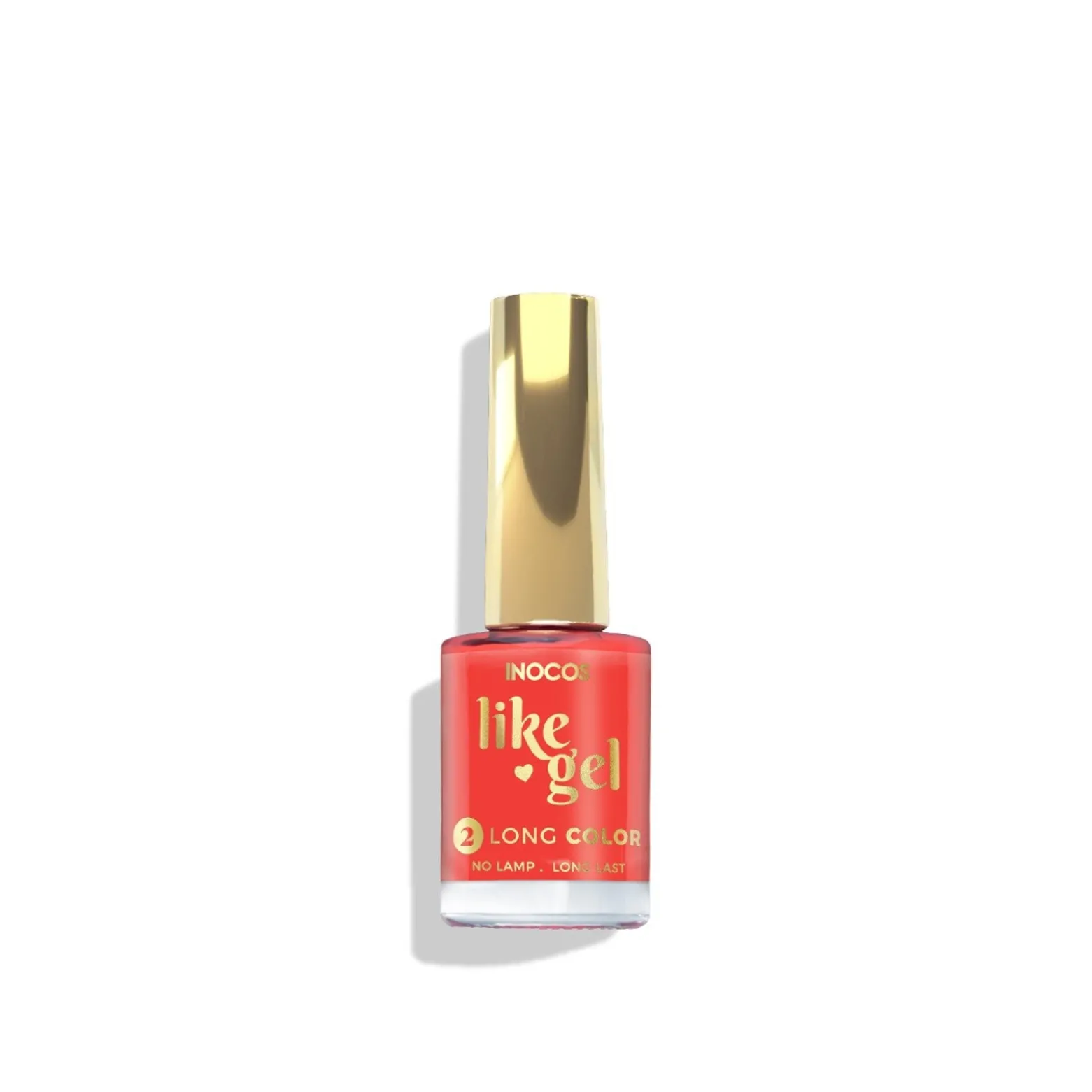 INOCOS Like Gel 2 Long Color Nail Polish 176 Hot Orange 11ml (0.37floz)