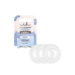 invisibobble Power Performance Hair Spiral Crystal Clear x3