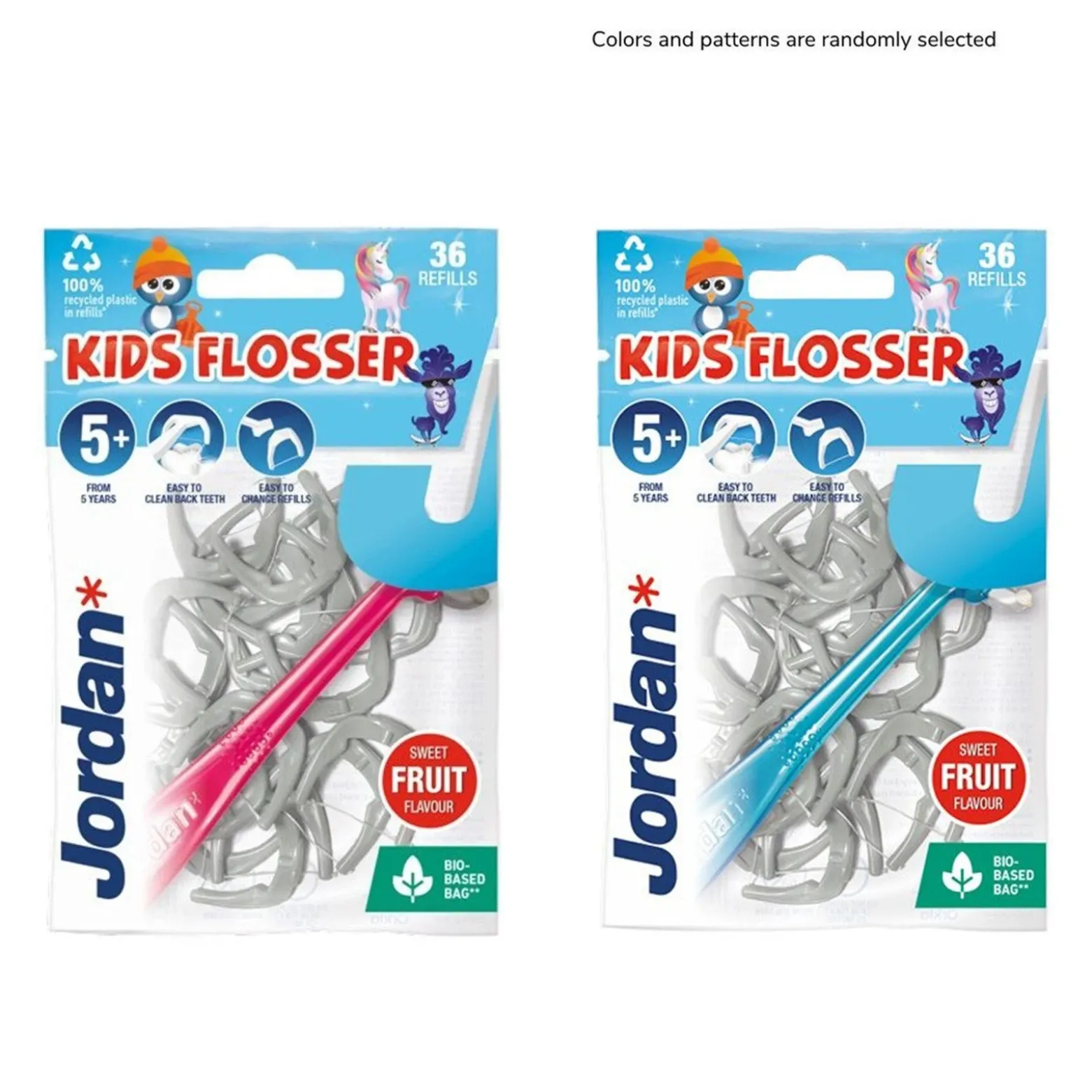 Jordan Kids Flosser + Replacement Head Refills 5+ Years x36